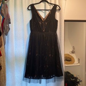 Adrianna pappell lace and tool dress